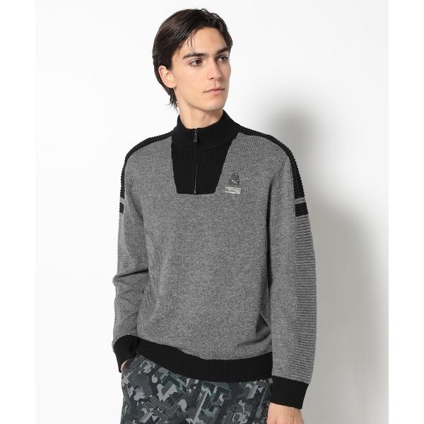 セーター ニット SIg Bicolor Shield Zip Pull Over | MEN メン...