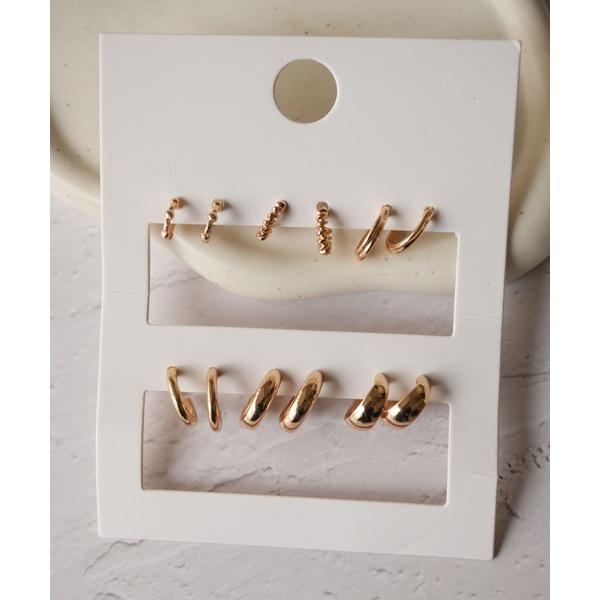 ピアス 「 Port / ポート 」 6個セット フープピアスセット レディース メンズ