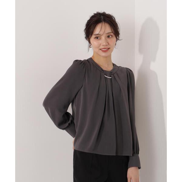 ブラウス シャツ パール付きベーシックブラウス / 1216110004 レディース