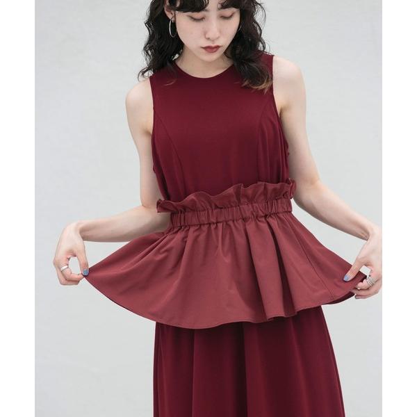 「KBF」 ノースリーブワンピース ONE ブラウン レディース