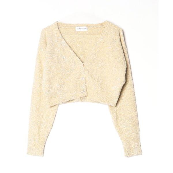 「LILY BROWN」 ニットボレロ ONE SIZE イエロー レディース