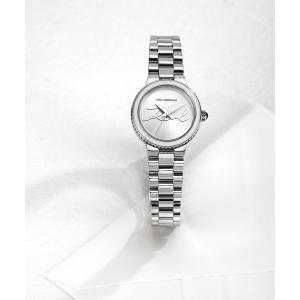 腕時計 「KARL LAGERFELD/カール・ラガーフェルド」カイザー - シルバー サンレイ シグネチャー ダイヤル シルバー ブレスレット