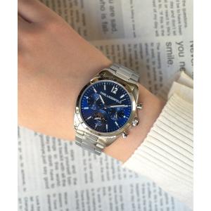 腕時計 「KARL LAGERFELD/カール・ラガーフェルド」ラウンド エッセンシャル - マルチ ブルー サンレイ アイコン ダイヤル シルバー