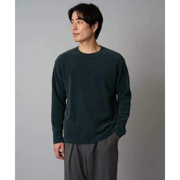 トレーナー スウェット 「洗濯機で洗える」モール幾何ジャカードクルーネックプルオーバー メンズ