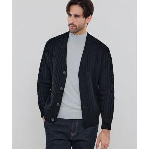 カーディガン アランニットカーディガン メンズ