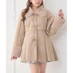 コート アウター Fファー襟スエードコート レディース