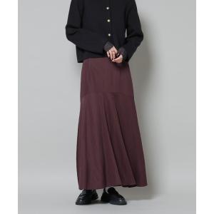 スカート 切り替え裾フレアスカート