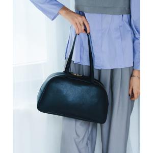 ボストンバッグ 「LA MARGE」「本革レザー / 500mlペットボトル収納可能」レザー ラウンド ボストンバッグ (M) レディース