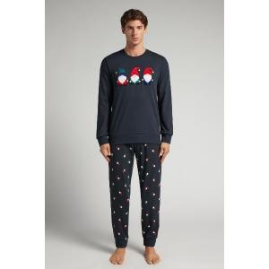 パジャマ コットン ノームプリント ロングパジャマ メンズ