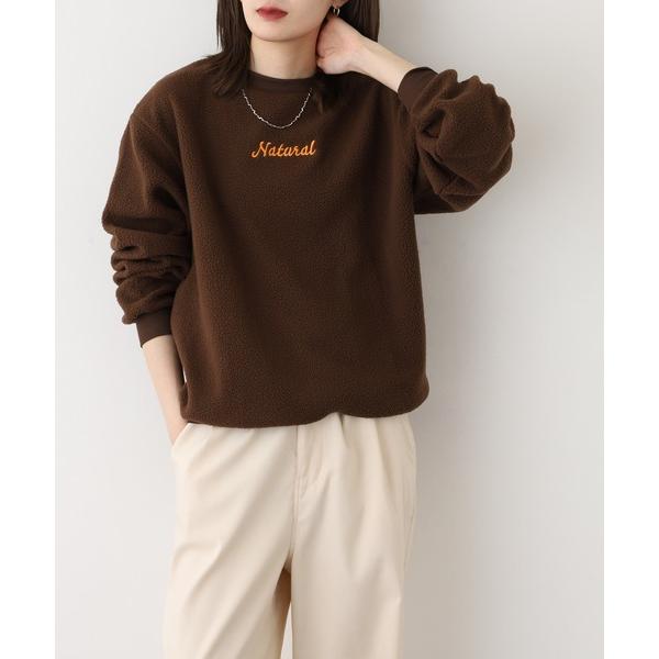 トレーナー スウェット ボア ワンポイント 刺繍 ロゴ 長袖 トレーナー メンズ レディース