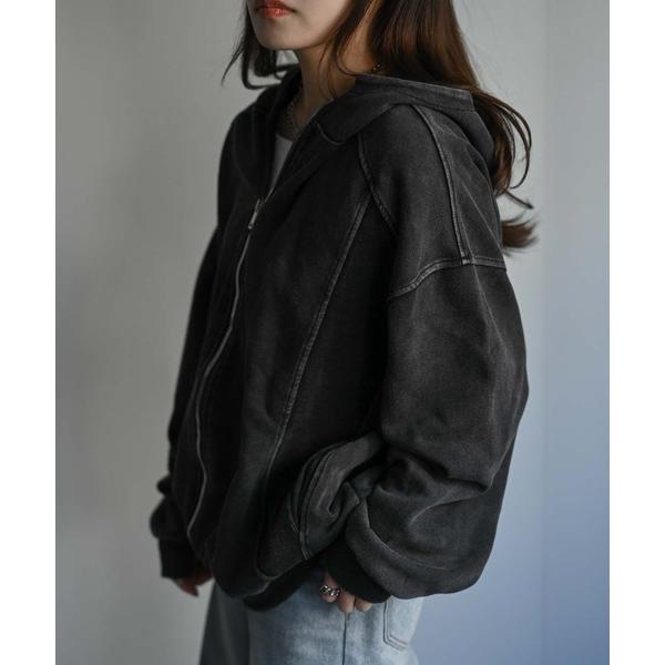 パーカー ピグメント切替ルーズパーカー　「ユニセックス」 メンズ レディース