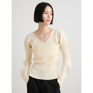 ニット セーター サステナブルウェーブスリーブニット レディース