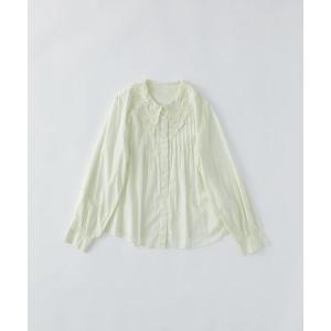 ブラウス シャツ インドコットン刺繍襟ブラウス レディース