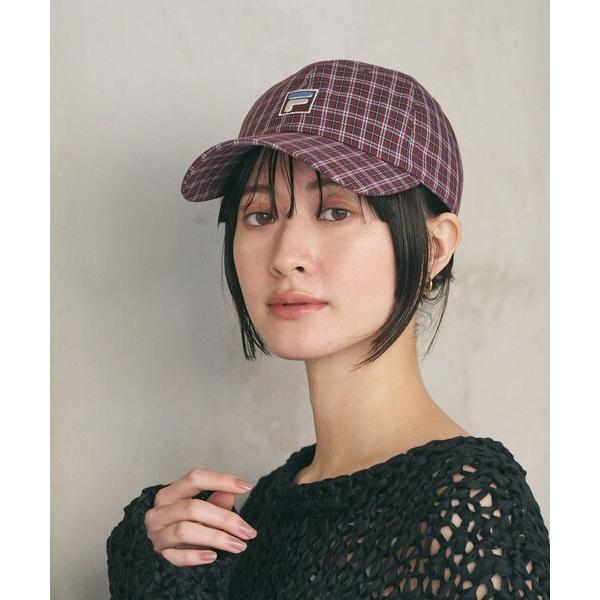 キャップ 帽子 レディース 「別注」「FILA」チェック キャップ レディース