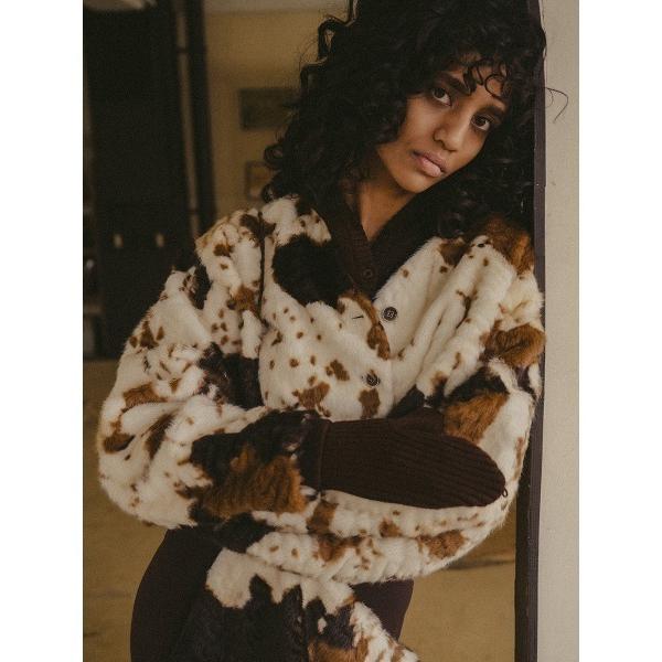 カーディガン ANIMAL FUR CARDIGAN レディース