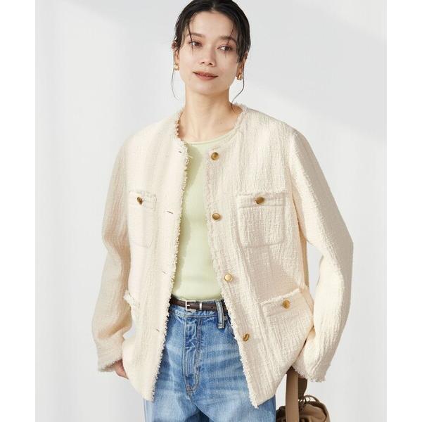 ジャケット ノーカラージャケット 「size SHORTあり」Bisentino ノーカラー ジャケ...