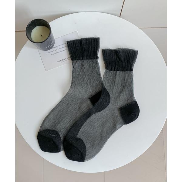 靴下 ラメ糸 パステルカラー シアー ソックス　レディース 靴下 レディース メンズ