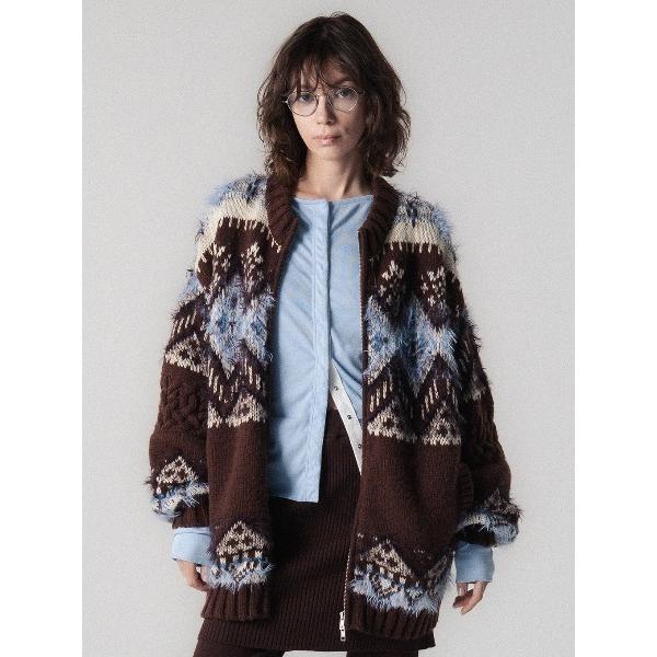 カーディガン NORDIC ZIP CARDIGAN レディース