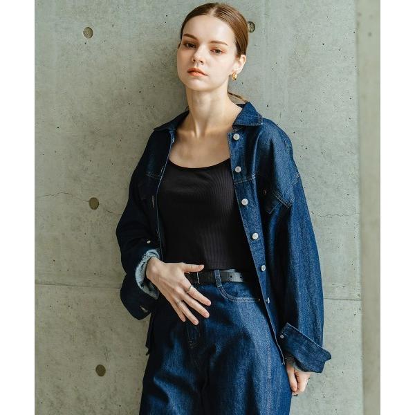 ブラウス シャツ 「新色追加」「i Deni」6.7ozデニムシャツ（はっ水）セットアップ可 レディ...