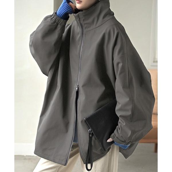 ブルゾン アウター ドルマン裏フリースジップジャケット レディース