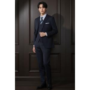 【極美品】Zegna トロフェオ ネイビーストライプスーツ gotairiku 【ZEGNA/ゼニア】TROFEO/トロフェオ スーツ（ネイビー