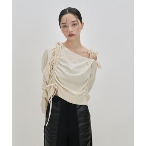 tシャツ ribbon off shoulder tops レディース