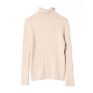 「45R」 タートルネックニット 0 ベージュ レディース