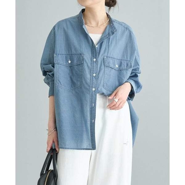 「PUAL CE CIN」 長袖ブラウス FREE ブルー レディース
