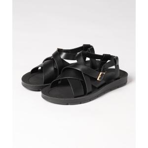 「GLOBAL WORK」 フラットサンダル SMALL ブラック レディース