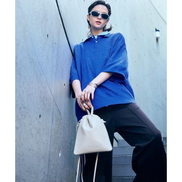 「ENDER PRODUCTS」 7分袖ニット M ブルー メンズ
