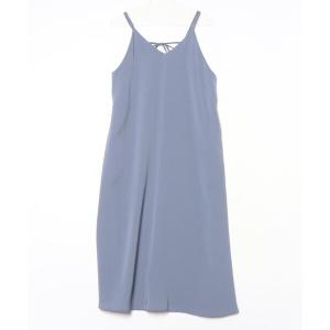 「GLOBAL WORK」 キャミソールワンピース FREE ブルー レディース