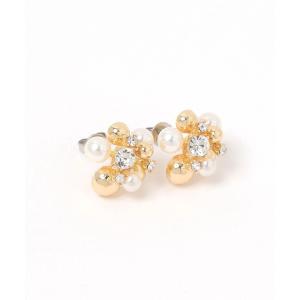 ピアス メタルボール×パールピアス / 622873 レディース