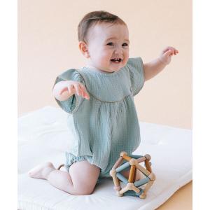 ベビー服 ロンパース ベビー モスリン フリル ロンパース 2026SS（70〜80cm）