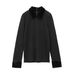 ニット セーター CLANE/クラネ/VELOR COLLAR KNIT TOPS レディース