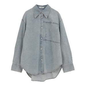 ブラウス シャツ CLANE/クラネ/COMPACT DENIM SHIRTS レディース