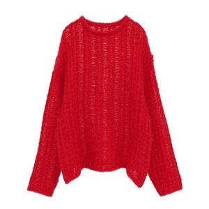 ニット セーター CLANE/クラネ/SHAGGY LOOSE KNIT TOPS レディース