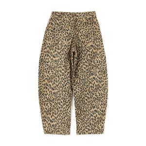 パンツ レオパードワイドパンツ レディース