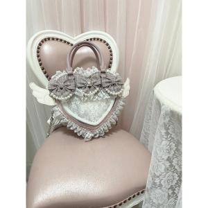 ショルダーバッグ バッグ 「痛バ」キラキラツイードの天使のハート痛バ レディース