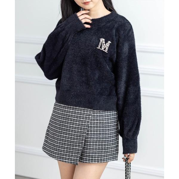 ニット セーター ビジューニットトップス「大人 フェミニン 上品 着回し抜群」 レディース