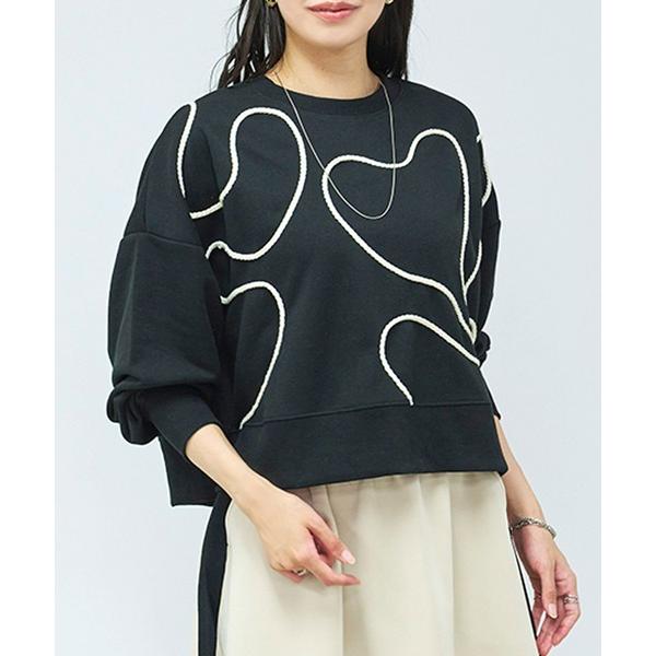 トレーナー スウェット コード刺繍プルオーバー レディース