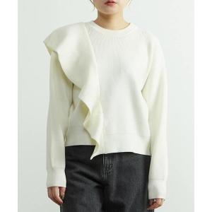 ニット セーター フリル付きニット レディース