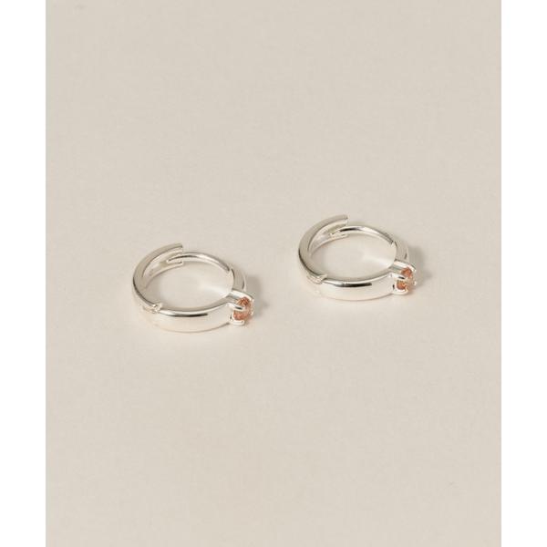 ピアス 「novice」 CZ Hinged Hoop Pierce「Silver925」 レディー...
