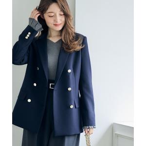 ジャケット テーラードジャケット ウォッシャブルダブルクロステーラードジャケット レディース