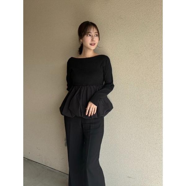 tシャツ 「RISAKOセレクト」ペプラムバルーンニットトップス レディース