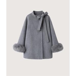 コート アウター Princess Fur Ribbon Wool Coat レディース
