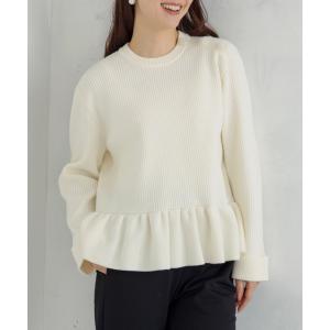 ニット セーター 「新作 12/12発売」「SONO/ソーノ」フラフリル3Dニットプルオーバー レディース
