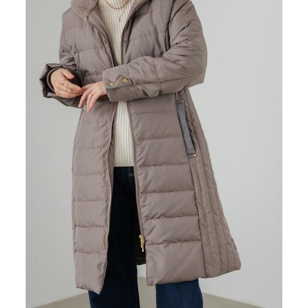 ダウンコート ダウンジャケット 高密度タックロングダウン レディース