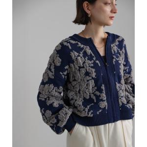カーディガン フラワーモールカーデ レディース