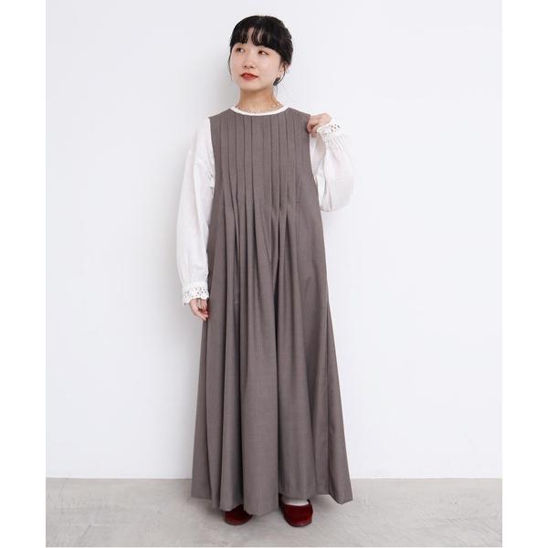 ワンピース 入学式 入園式 卒園式 TRプリーツタックノースリワンピース