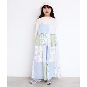 ワンピース little garden パッチワークキャミワンピース